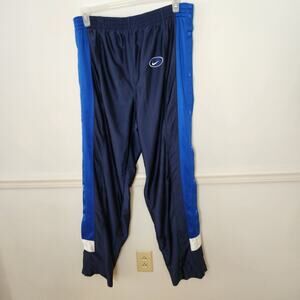 FLAW VTG 90s Nike Basketball Pants XL Mens Tear Away Embroidered Blue Spellout